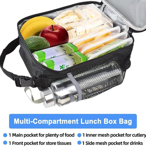 FlowFly - Insulated Lunch Bag, Leakproof Portable, cooler bag - black - Picture 6 of 7